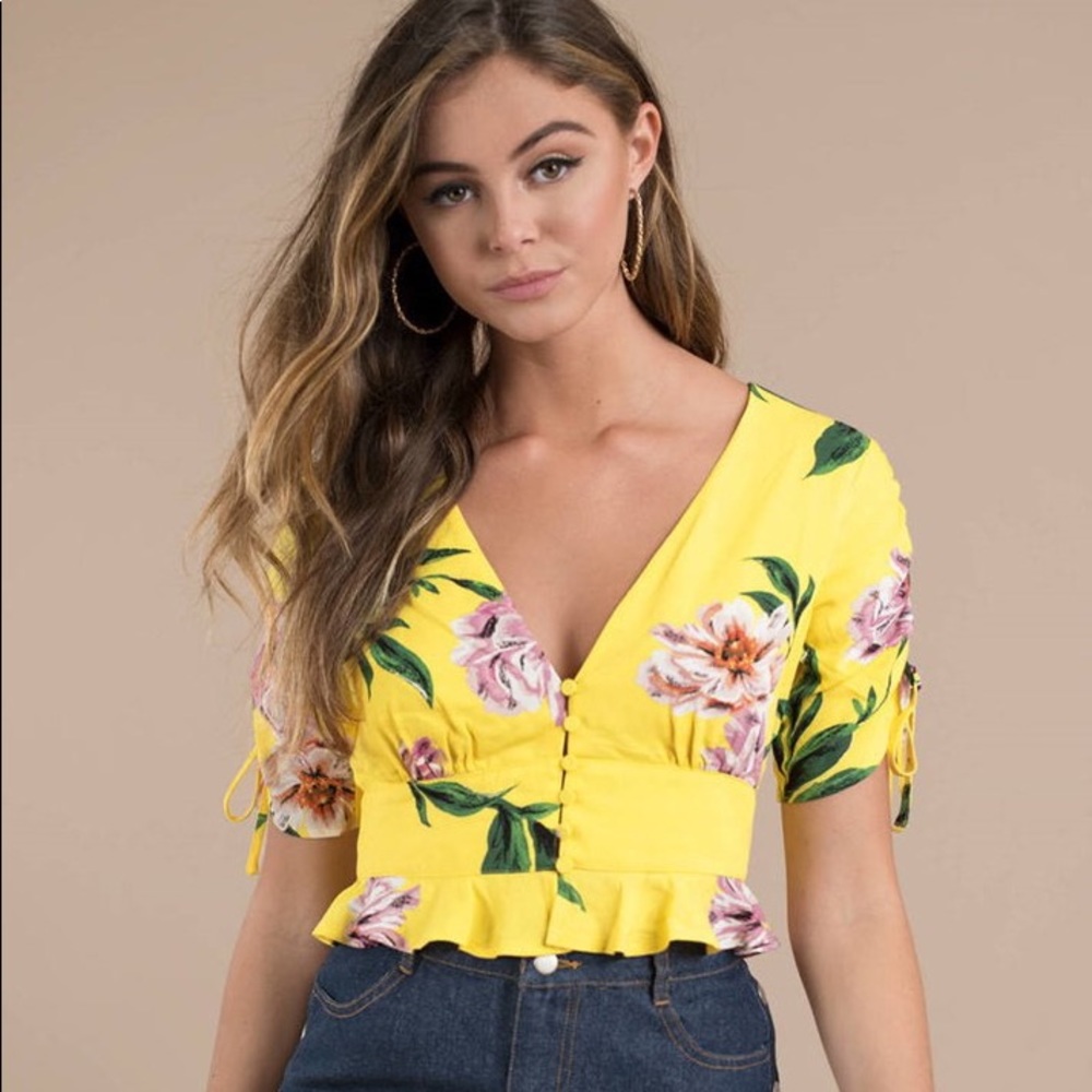 Yellow floral top